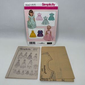 NEW‎ SIMPLICITY 3547 18" Doll Clothes Pattern Gown Dress Formal 2007 Uncut
